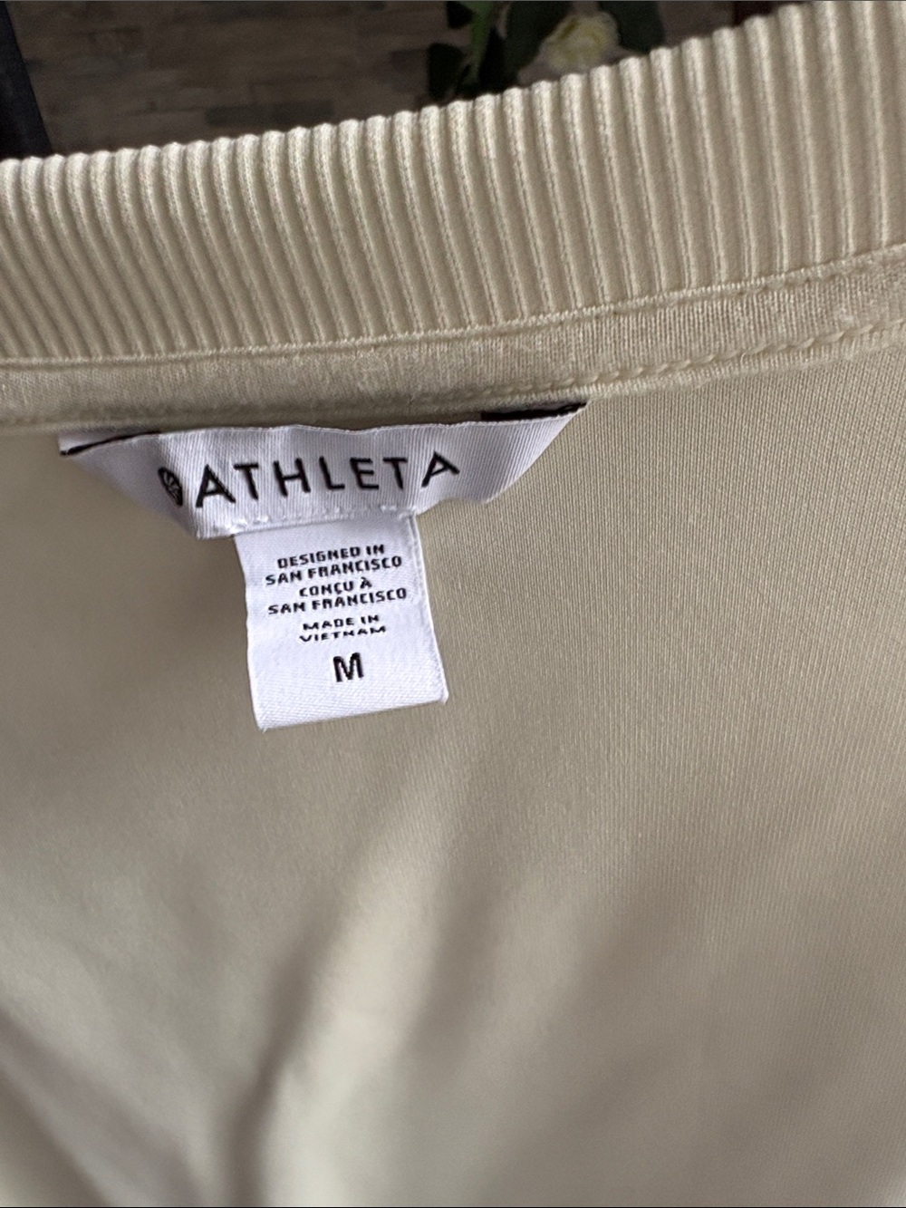 Athleta Soft yellow Ribbed-Neck butter soft sweatshirt